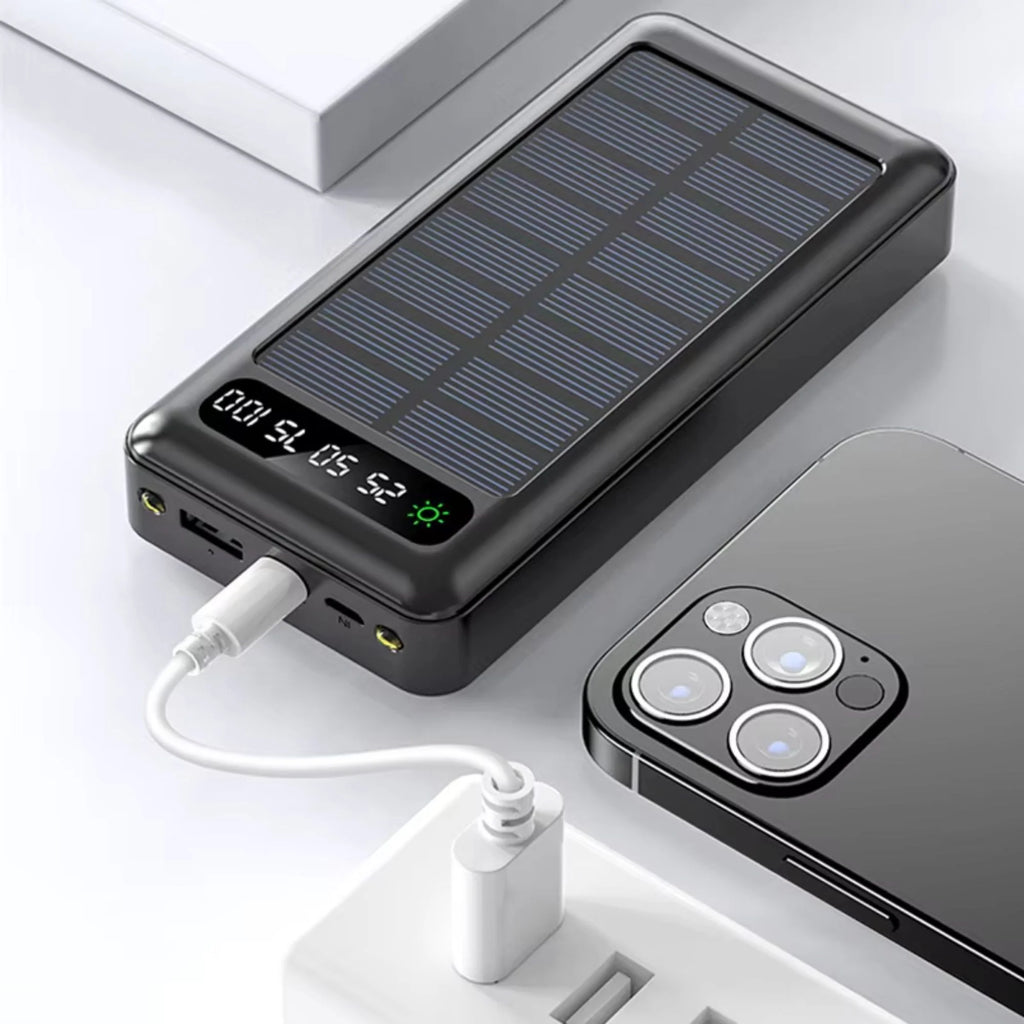 POWER BANK SOLAR (4 EN 1) 20000 mAh DE ENERGÍA ILIMITADA