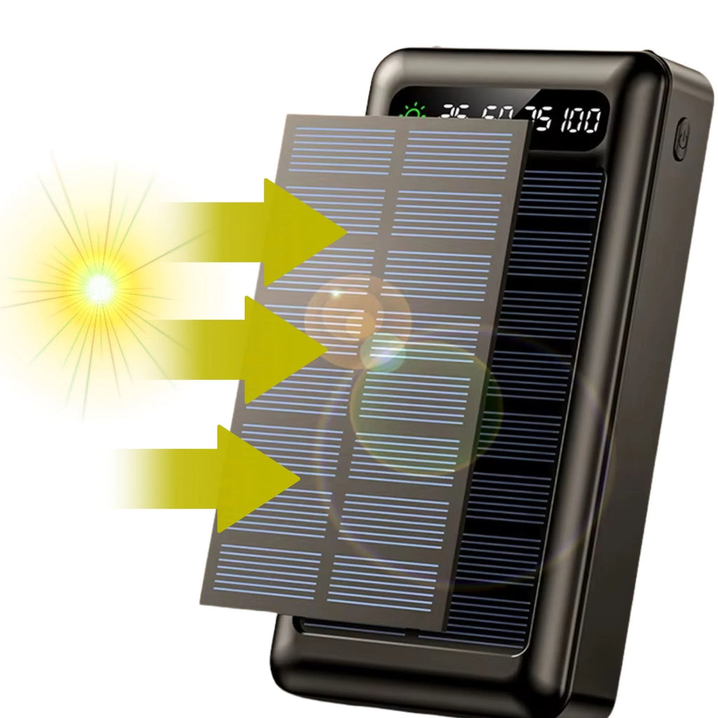 POWER BANK SOLAR (4 EN 1) 20000 mAh DE ENERGÍA ILIMITADA